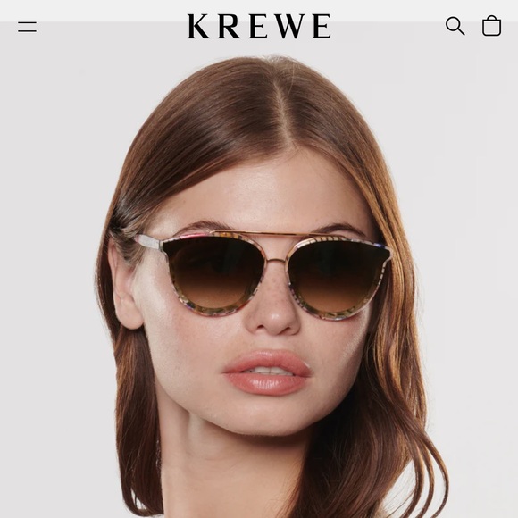 KREWE Clio Black and Gold Cat-Eye Sunglasses retail 355$ now! - Picture 5 of 7